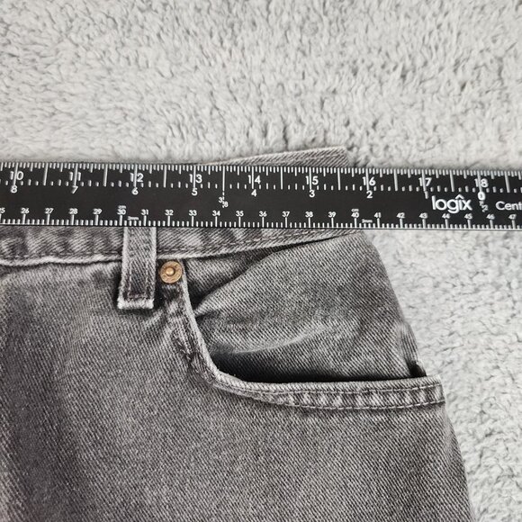 VTG Y2K High Waisted Mom Jeans Women's 14 Curvy Levi's 550 Straight Tapered Leg - Picture 3 of 12